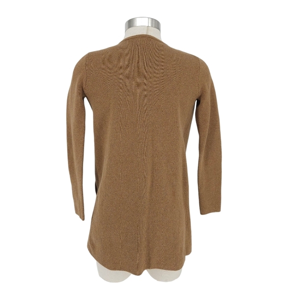 J.CREW Juliette Knit Sweater Cardigan Camel Long Sleeve Open Front Petite P2XS - Picture 3 of 6